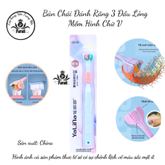 Bàn Chải Đánh Răng 3 Đầu Lông Mềm Hình Chữ V