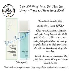 Kem Lót Nâng Tone, Bền Màu Geo Sempre Happy & Please No.2
