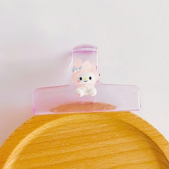 Kẹp tài liệu trong suốt gắn charm Sanrio 7,5cm