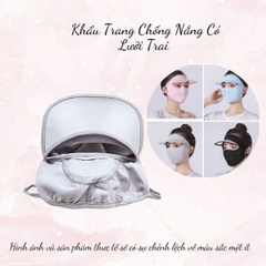 15.2 Khẩu Trang Chống Nắng Có Lưỡi Trai Nhiều Màu
