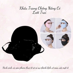 15.2 Khẩu Trang Chống Nắng Có Lưỡi Trai Nhiều Màu