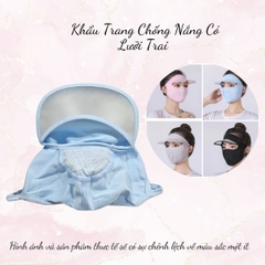 15.2 Khẩu Trang Chống Nắng Có Lưỡi Trai Nhiều Màu