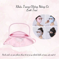 15.2 Khẩu Trang Chống Nắng Có Lưỡi Trai Nhiều Màu