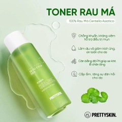 Nước Hoa Hồng Rau Má Prettyskin The Pure Jeji Cica 100 Toner 250ml