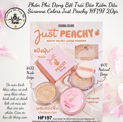 Phấn Phủ Dạng Bột Sivanna Colors Just Peachy HF197 Trái Đào Kiềm Dầu 20gr