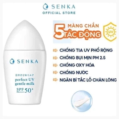 Sữa Chống Nắng Senka Perfect UV SPF50/PA+++Dưỡng Ẩm 40ml