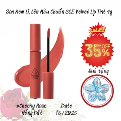 16.3 Son Kem Lì, Lên Màu Chuẩn 3CE Velvet Lip Tint 4g