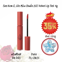 16.3 Son Kem Lì, Lên Màu Chuẩn 3CE Velvet Lip Tint 4g