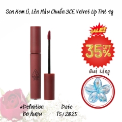16.3 Son Kem Lì, Lên Màu Chuẩn 3CE Velvet Lip Tint 4g