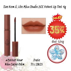 16.3 Son Kem Lì, Lên Màu Chuẩn 3CE Velvet Lip Tint 4g