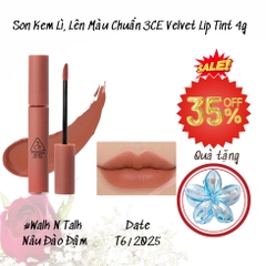 16.3 Son Kem Lì, Lên Màu Chuẩn 3CE Velvet Lip Tint 4g