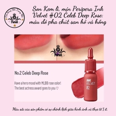 Son Kem Lì, Mềm Mịn Như Nhung Peripera Ink Velvet Hàn Quốc