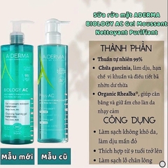 Sữa Rửa Mặt Da Dầu Mụn, Nhạy Cảm A-derma Phys-AC Purifying Foaming Gel 400ml