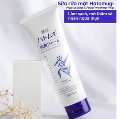 Sữa Rửa Mặt Ý Dĩ Dưỡng Ẩm Sáng Da Hatomugi Naturie