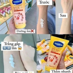 Tinh chất dưỡng thể Vaseline Healthy Bright Sun + Pollution Protection SPF 50+ PA++++70ml