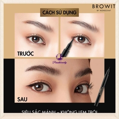 Kẻ Mày + Mí Mắt Không Lem Browit Slim Eyeliner And Eyebrow Exclusive  2in1