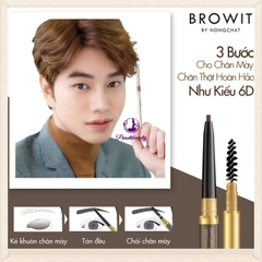 Kẻ Mày + Mí Mắt Không Lem Browit Slim Eyeliner And Eyebrow Exclusive  2in1