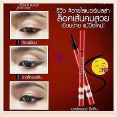 [TL]Bút Kẻ Mắt Nước Đen Mistine Super Black Fixed Liner 20gr
