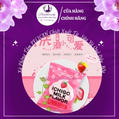 Xà Phòng Tắm Chiết Xuất Từ Sữa-Dâu Tây  Pelican Ichigo Milk Flavor Body Soap 80g G