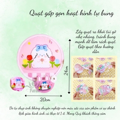 Quạt gấp gọn hoạt hình tự bung