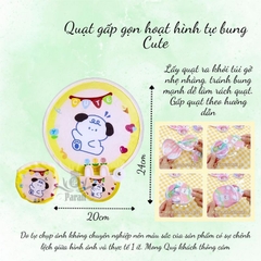 Quạt gấp gọn hoạt hình tự bung