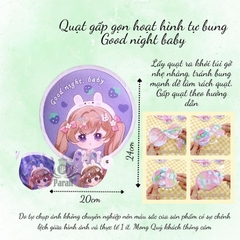 Quạt gấp gọn hoạt hình tự bung