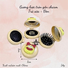 Gương lược tròn gắn charm