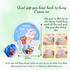 Quạt gấp gọn hoạt hình tự bung