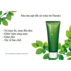 Sữa Rửa Mặt Bùn Hỗ Trợ Giảm Mụn Chiết Xuất Tràm Trà Naruko 120g G