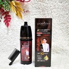 Dầu Gội Thảo Dược Cao Cấp Kèm Lược Màu Nâu Lucky Star 250ml
