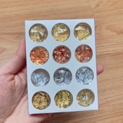 Nhũ giấy vàng bạc set 12 ô
