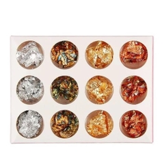Nhũ giấy vàng bạc set 12 ô