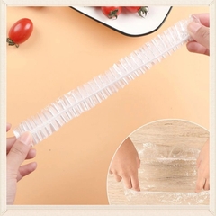 Bịch 100 Màng Bọc Thực Phẩm Gấu Co Giãn Có Chun