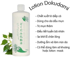 Nước hoa hồng dưỡng da chiết xuất lá diếp cá CHINOSHIO 500ml
