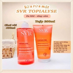 Sữa Rửa Mặt SVR Topialyse Gel Lavant Cleansing Màu Hồng Cho Da Khô, Nhạy Cảm 400ml