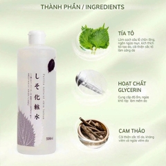 Nước Hoa Hồng Chiết Xuất Từ Lá Diếp Cá Tía Tô  Perilla Natural Skin Lotion 500ml