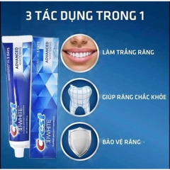 Kem đánh răng Crest 3D White Advanced whitening triple 147g