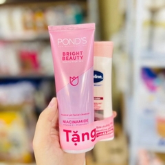 Sữa Rửa Mặt Ponds Healthy Bright Beauty Skin Tặng Kem Dưỡng Thể