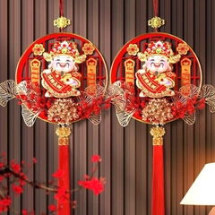 Dải treo thần tài lắc, treo Tết có hoa