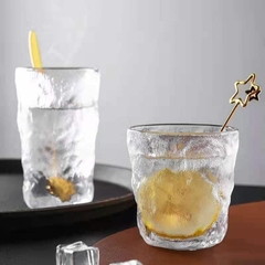 Set 6 ly thủy tinh lượn sóng, loại thấp 300ml