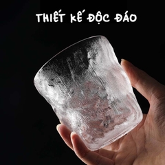 Set 6 ly thủy tinh lượn sóng, loại thấp 300ml