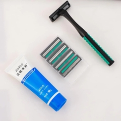 T11. Bộ dao cạo râu kèm 5 dao cạo và 01 tuýp kem cạo râu 30g JR8820-5