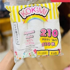 Bịch 210 miếng bông tẩy trang Kokimi túi màu vàng