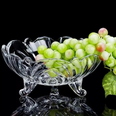 Thố thủy tinh 3 chân màu trắng TG26-9