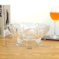 Thố thủy tinh 3 chân màu trắng TG26-9