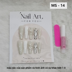 Bộ 10 m.óng ta.y gi.ả nhọn mẫu mới kèm keo dán