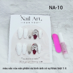 Bộ 10 m.óng ta.y gi.ả nhọn mẫu mới kèm keo dán