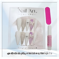 Bộ 10 m.óng ta.y gi.ả nhọn mẫu mới kèm keo dán