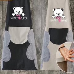 Tạp dề chống bám bẩn nhà bếp có túi hình gấu