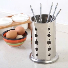 Ống Đựng Đũa Tròn Inox 16x10(12)cm